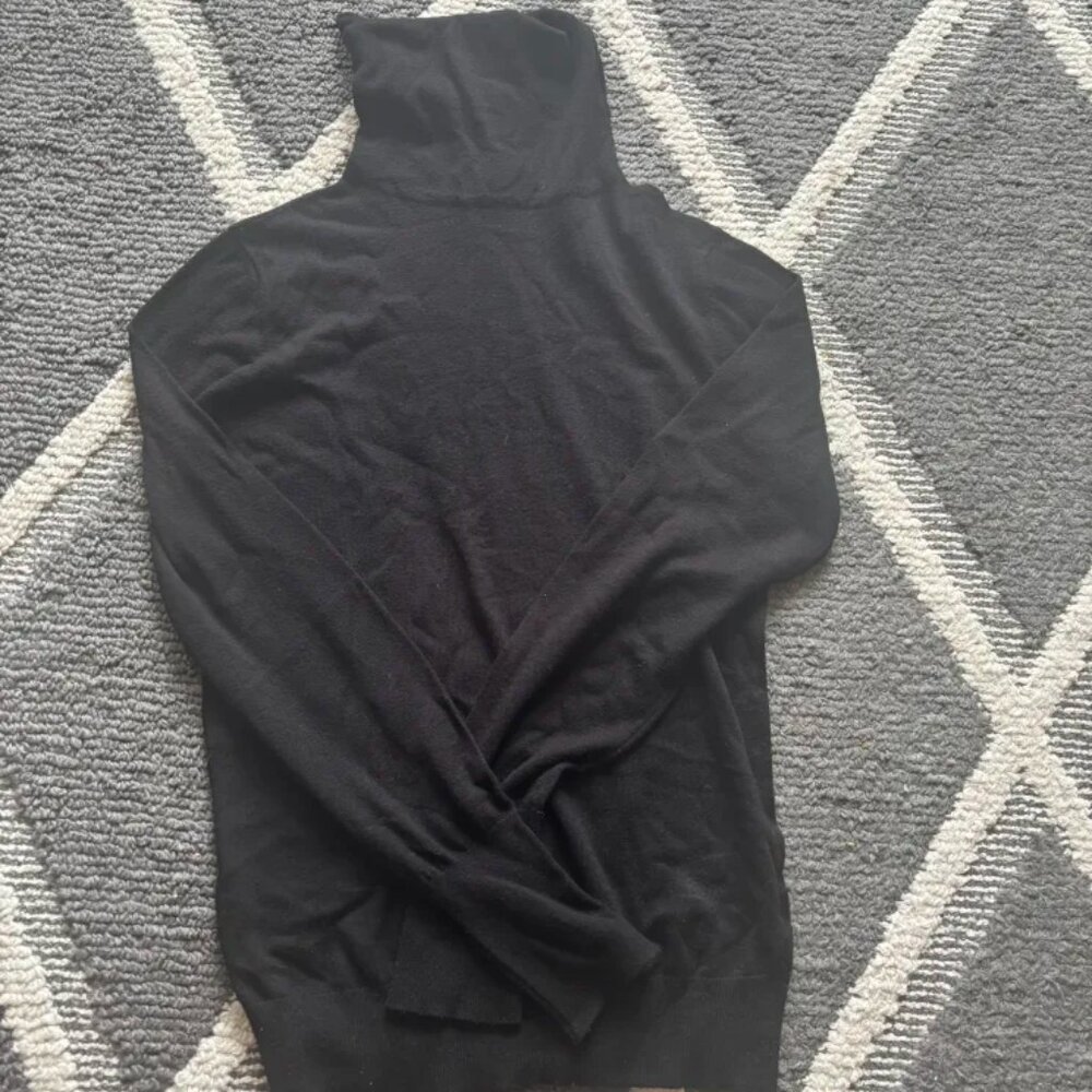 Zara Basic Black Knit Turtleneck - image 1